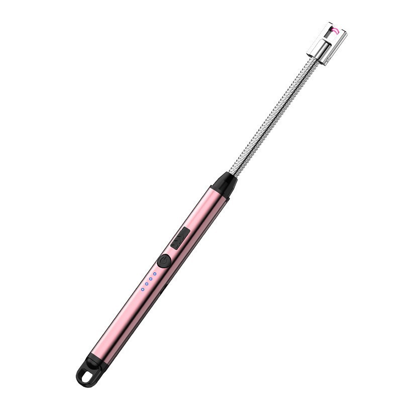 Nuevo encendedor de pulso de carga de arco USB resistente a la carga visual de viento fuerte encendedor de cocina giratorio 360 grados