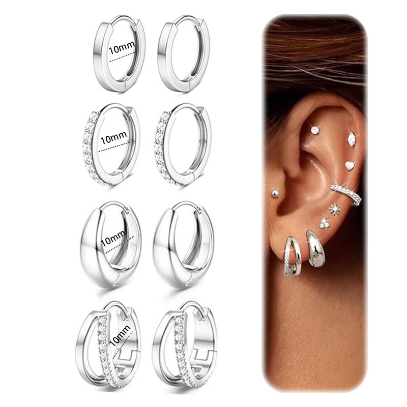 16G labret stud size and finish detail