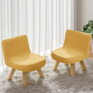 Stool home living room bench wooden low stool cute creative small chair soft bag stool backrest