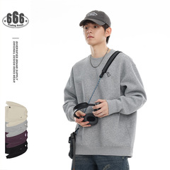 FLYCLANかわいい恐竜刺繍ガーディアン男性丸首男性上着ゆるい春秋コートQ9619