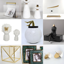 抽象艺术陶瓷花瓶家居摆件花插新中式手绘客厅电视柜工艺装饰品