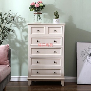 American Style Solid Wood Bucket Cabinet Bedroom Storage Cabinet Simple Wood Color Multi-Layer Multi-Function European Style Bucket Cabinet for Small Apartment Living Room