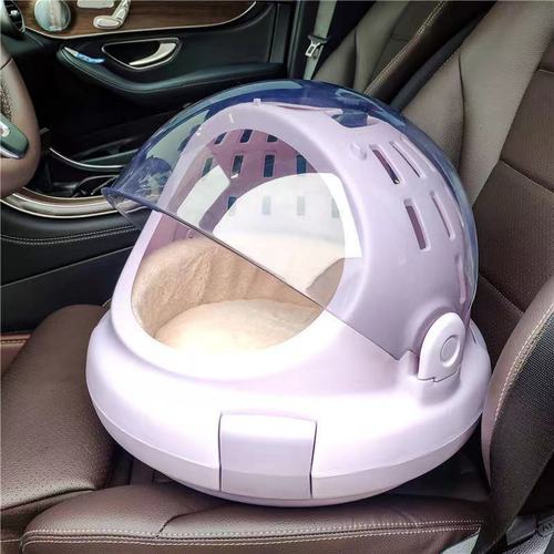 Pet celebrity transparent cat bag semi-circular space capsule cat nest portable portable travel cat house easy to clean cat cage