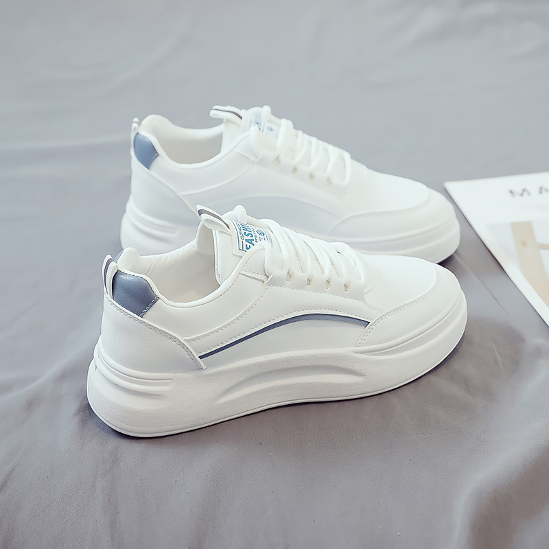 SH835 zapatos blancos para mujeres de verano nuevos zapatos transpirables para estudiantes de moda coreana con suela gruesa zapatos de skate casuales