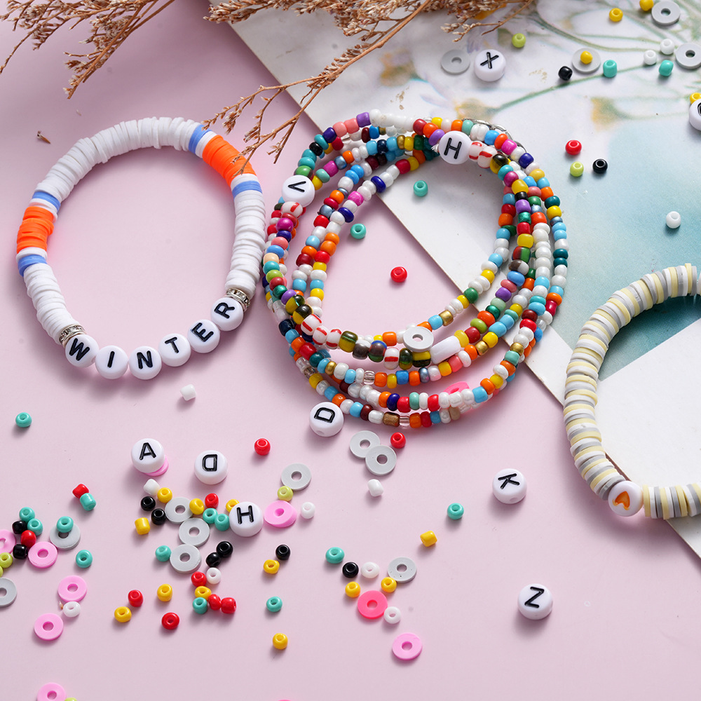 丛林小象DIY软陶片12格盒装字母米珠软陶珠手工串珠DIY饰品配件详情4