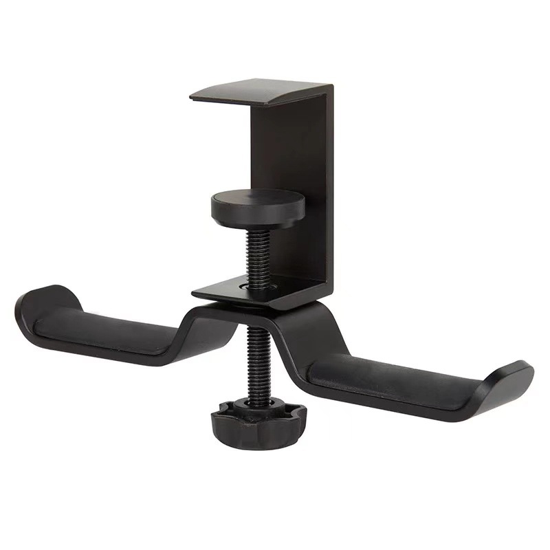 Molde privado sin perforar mesa tipo clip gancho auricular montado en la cabeza soporte para auriculares giratorio de 360 grados soporte para almacenamiento de artículos diversos