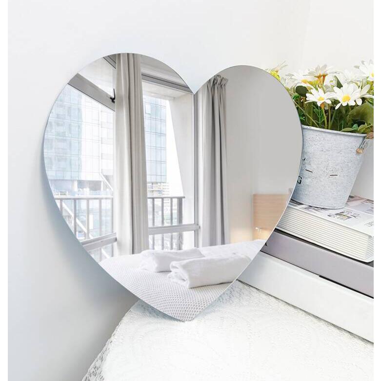 Heart 3D Creative Home Living Room Background Wall Decoration Acrylic Mirror Sticker_voghion.com