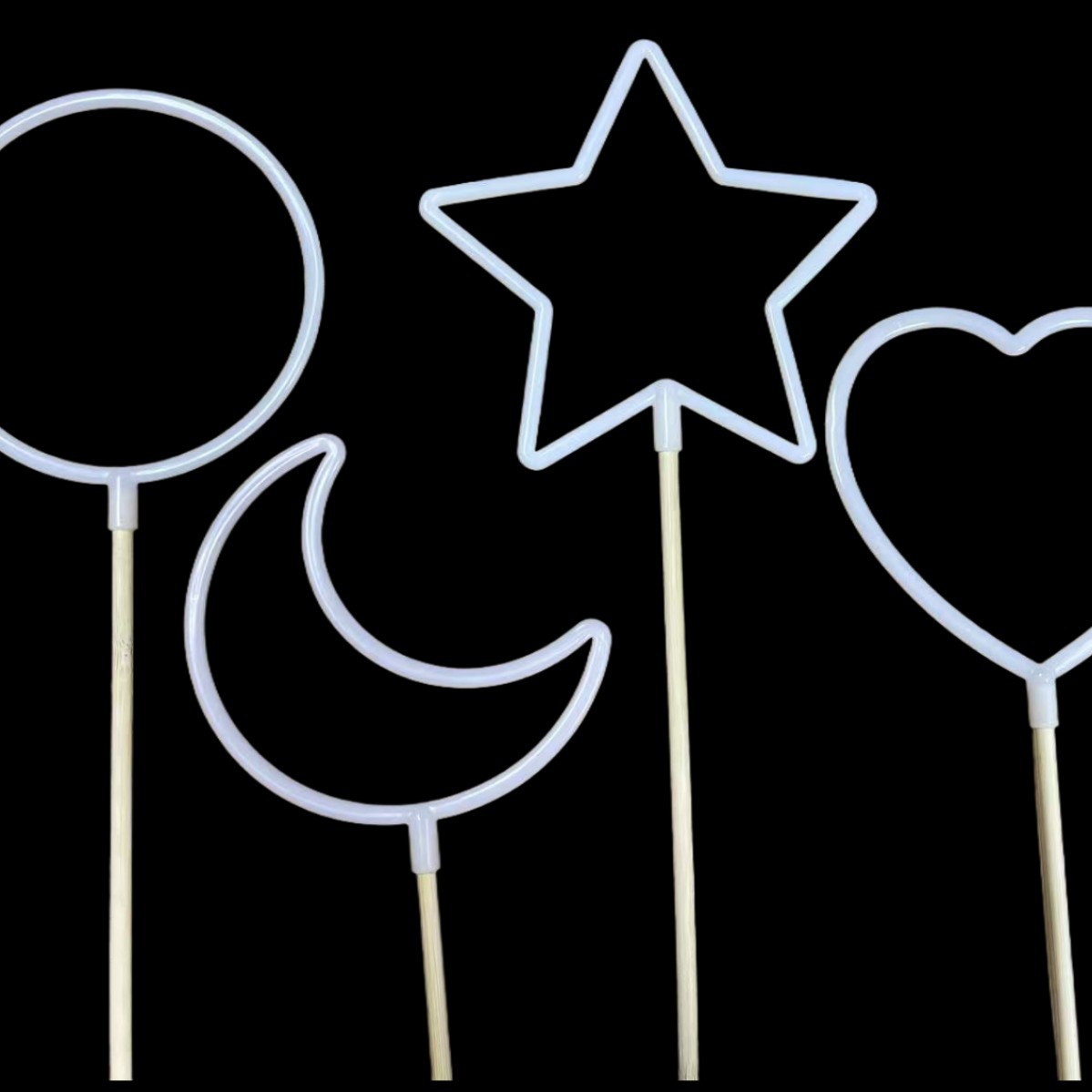 Magic Wand Accessories DIY Heart Pendant Circle Five-Pointed Star Moon Circle Plastic Circle Handmade Five-Pointed Star Heart Shape