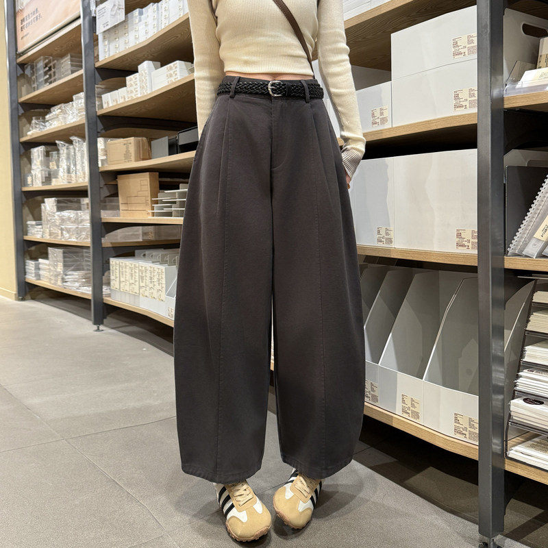 2026 Autumn New Balloon Pants, Scythe Pants, Korean Style Fashion Slimming Nine-Point Casual Wide-Leg Pants for Petite Women A13911 2026 Autumn New Balloon Pants, Scythe Pants, Korean Style Fashion Slimming Nine-Point Casual Wide-Leg Pants for Petite Women A13911