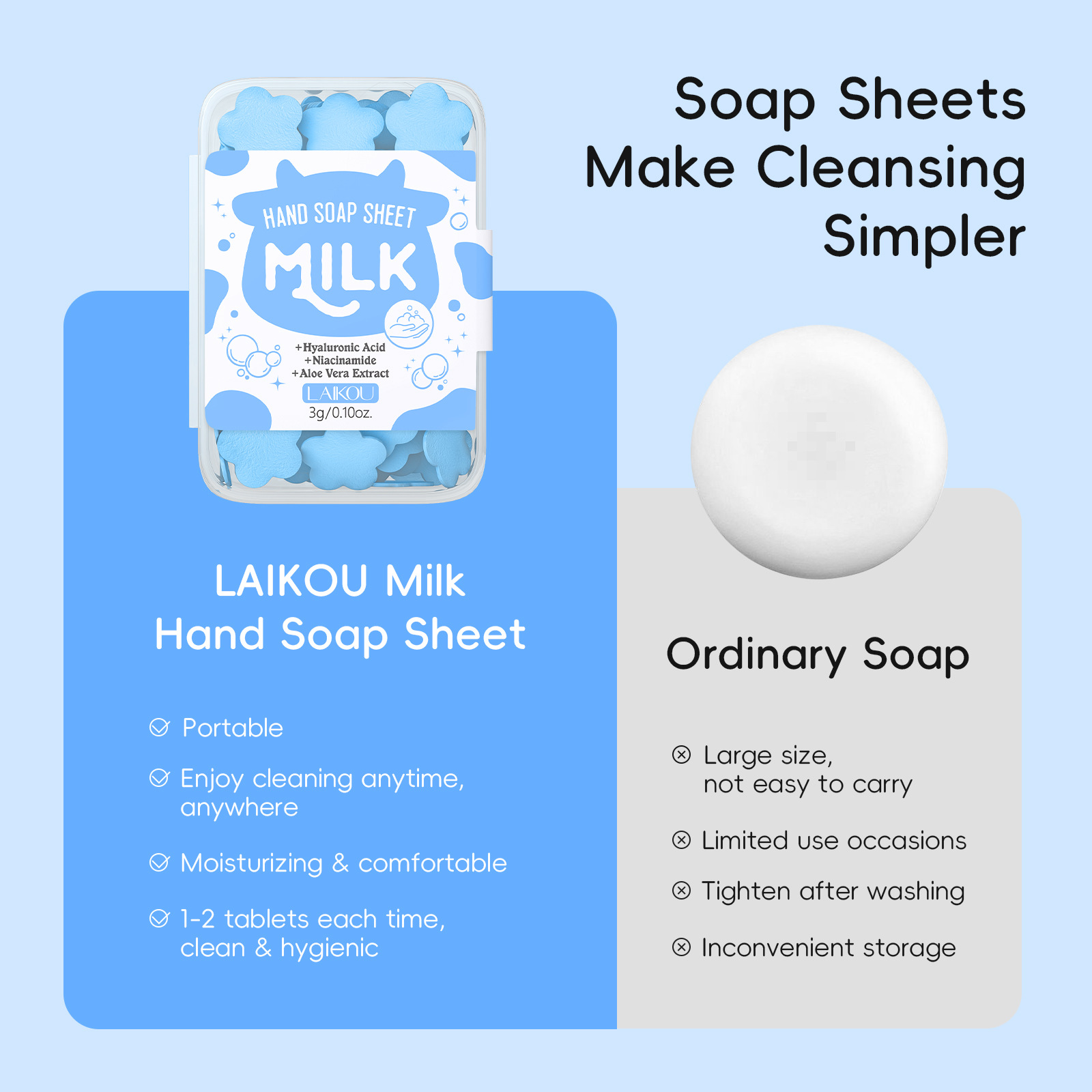 Disposable milk-flavored soap sheets, portable soap paper, mini petal hand sanitizers for students and children to carry around undefined
