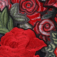 Computer embroidery rose dress hat accessories parts clothing accessories badges patches sticker backing material embroidery fabric sticker