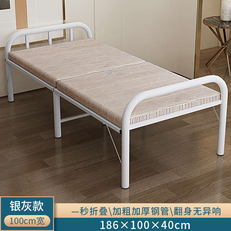 Hogar sola cama de campamento plegable Oficina almuerzo cama simple sitio de almacenamiento para dormir artefacto plegable almuerzo cama