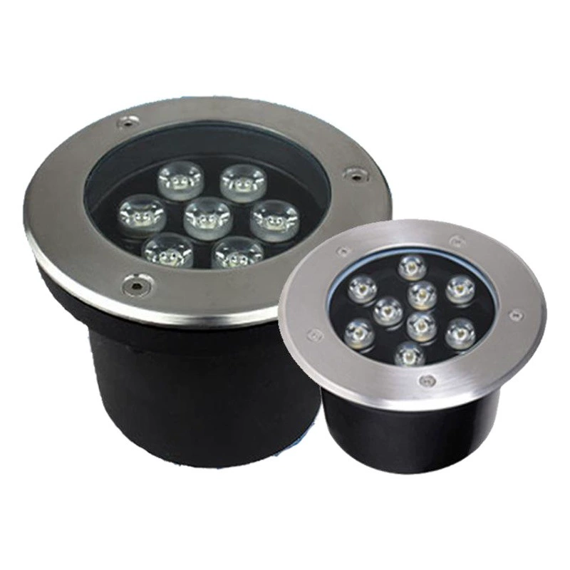 Светодиодный круглый квадратный подземный свет RGB Lawn Spotlight Ландшафтный пульт дистанционного управления красочный подземный свет 3W6W9W12W15W наземная съемка