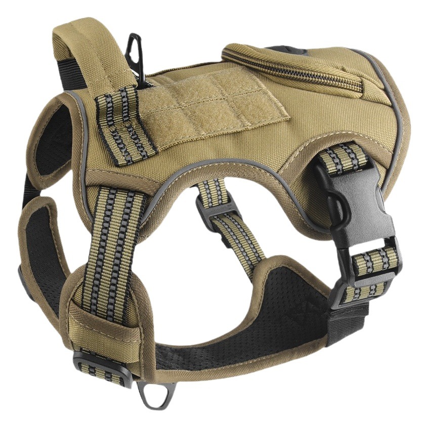 Arnés Táctico Tipo Chaleco para Perros, Correa de Pecho Ajustable para Paseo