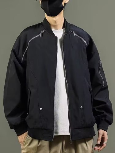 Men's Winter Jacket, Trendy Brand Baseball Suit, Casual Matchable Loose High Street Workwear Jacket, Men's Top