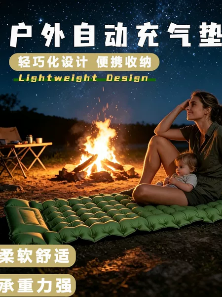 Outdoor inflatable mattress, outdoor air mattress, TPU camping sleeping pad, automatic inflating outdoor sleeping mat, tent camping
