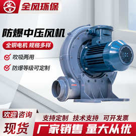 防爆中压风机FT-7.5 5.5KW防爆鼓风机隔爆型中压风机化粪池曝气机