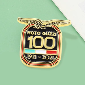 Moto Guzzi Brooch 100Th Anniversary Enamel Pin Eagle Badge Motorcycle Enthusiast Gift Accessories