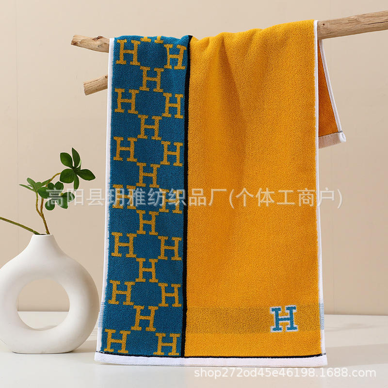 純綿タオル、厚みのある大人用家庭用フェイスタオル、吸水性、速乾性、糸くずの出ないフェイスタオル、おしゃれなストライプタオル|undefined