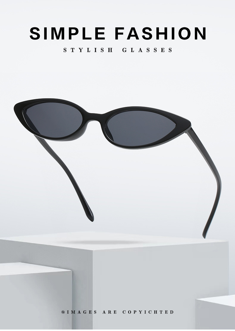 25g Weight Full Frame Glasses Structure Sunglasses Classification Ac, UV400 Protection Lens Material Cat Eye Glasses Style Outdoor, Daily Occasion Solid Color Pattern All Seasons Season Unisex Gender Retro, Simple Style Style Retro Simple Style Solid Color Ac UV400 Protection Cat Eye Full Frame Women's Sunglasses 2