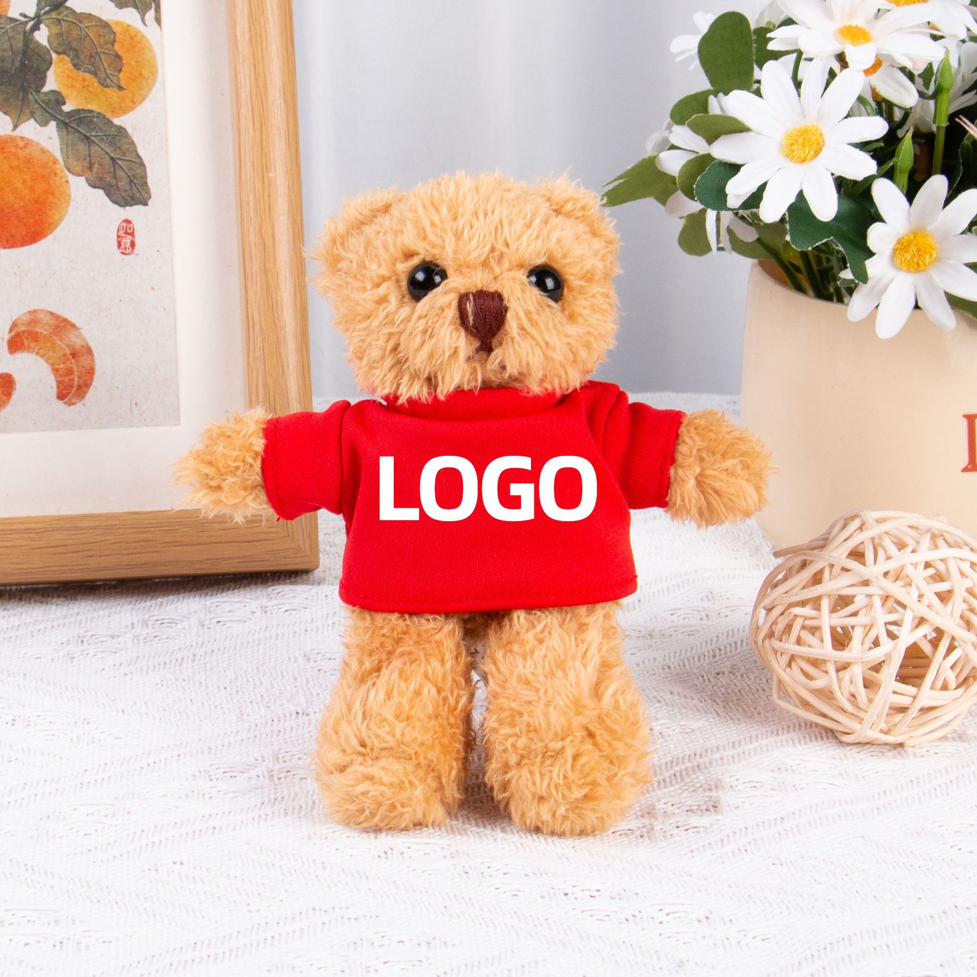 Teddy Bear Keychain Colgante Bolsa accesorios de ropa impresa LOGO vestido Teddy Teddy Doll juguetes de peluche