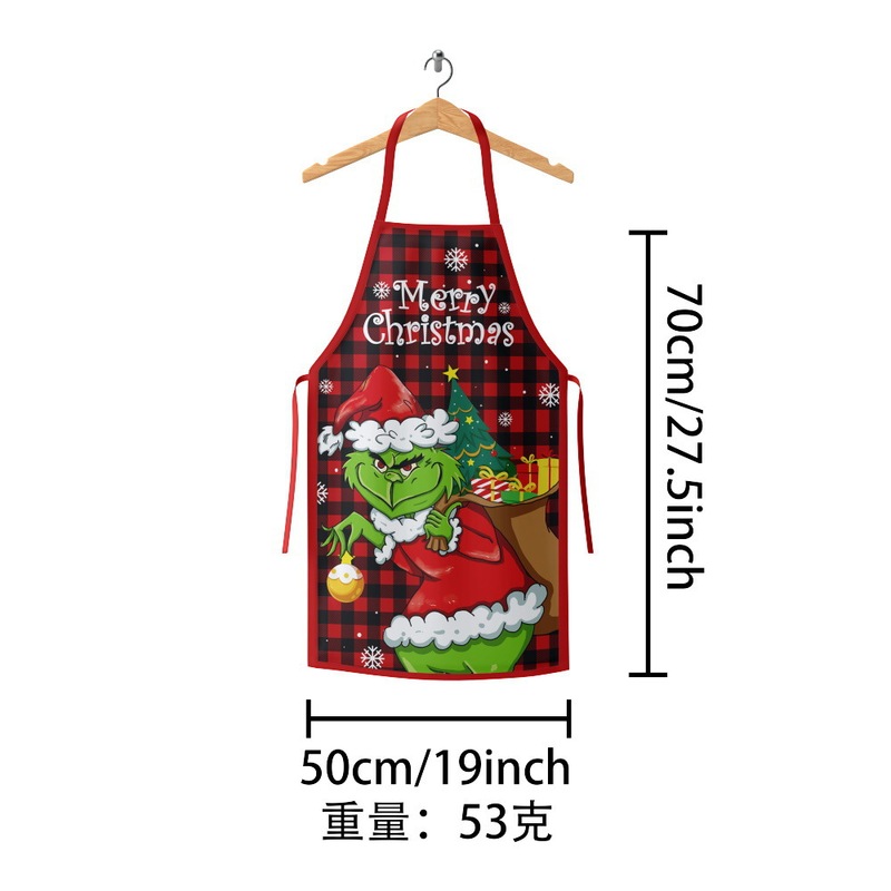 啓臣アマゾンクリスマスエプロングリーン奇サンタクロース家庭用キッチンエプロンクリスマス用品卸売り|undefined