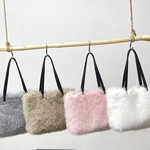 韩版百搭时尚毛绒大容量秋冬毛毛包包腋下包托特高级感单肩包手提