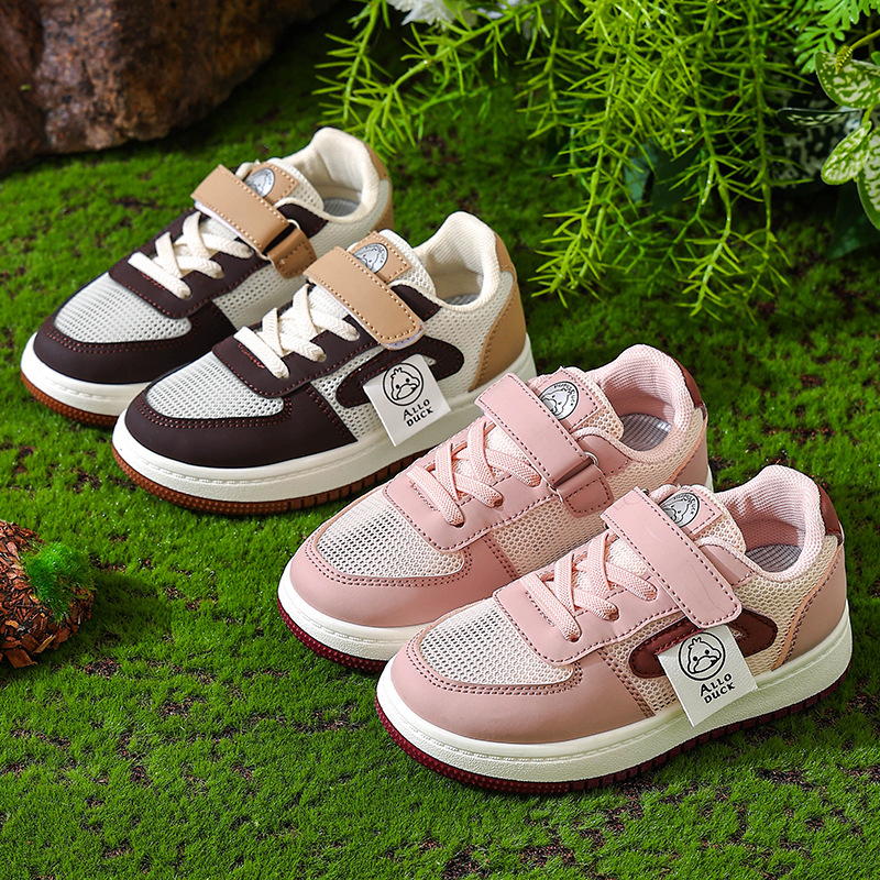 女童小白鞋夏季2024新款爆款儿童网面透气单网板鞋女孩镂空运动鞋