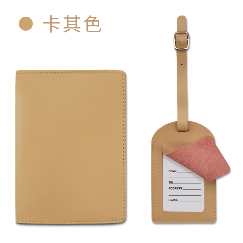 Transfronterizo spot al por mayor personalizado LOGO etiqueta de viaje pasaporte portapasaporte de cuero tarjeta de equipaje
