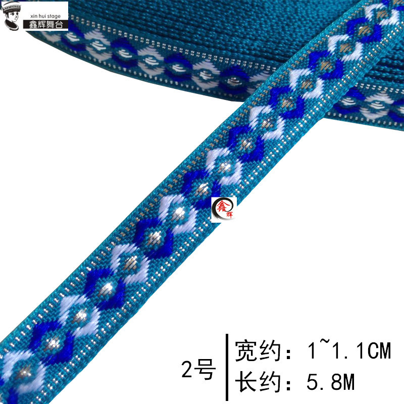 Cinta de Encaje Étnico de 1 cm de Malla Hexagonal y Polietileno para Artesanías