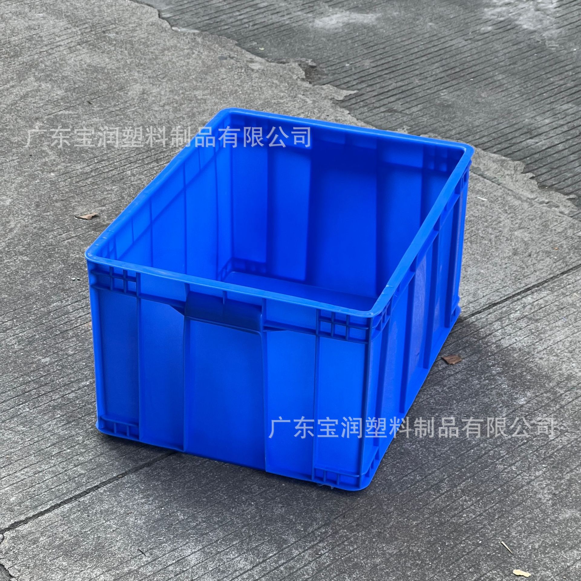 收纳胶筐碗筷周转箱带盖子加厚塑胶框汽配箱仓储蓝色可堆叠收纳筐