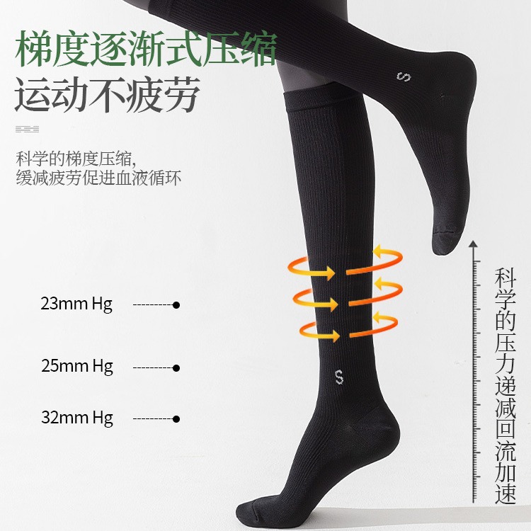 Pressure Calf Socks for Women: Anti-Slip, Professional Fitness & Workout Long-Style Compression Socks&mdash;Perfect for Leg-Slimming and Jump Rope Exercises