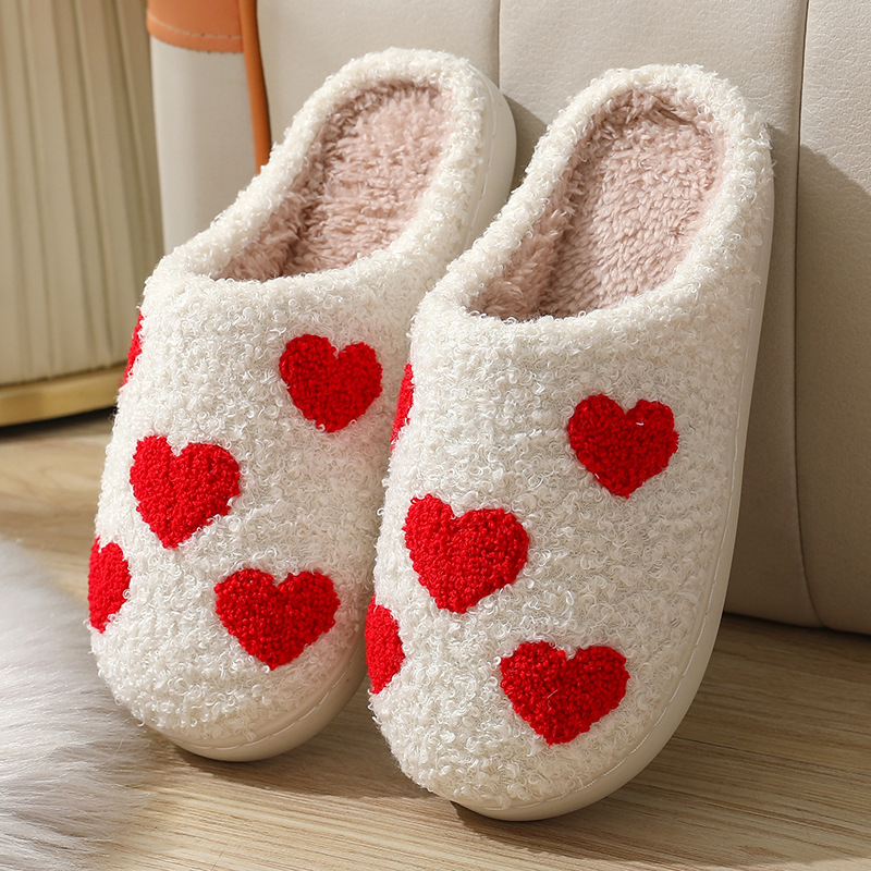 Women's Home Slippers Fashion Plush House Shoes For Valentine's Day - Picture 9 of 12