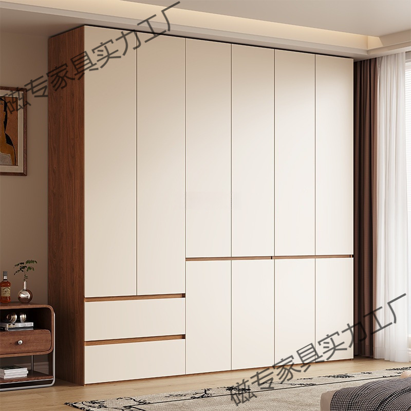 Thickened Solid Wood Wardrobe for Bedroom Home Storage Closet, Deepened 60 Storage Cabinet, Floor-Standing Whole House Cabinet