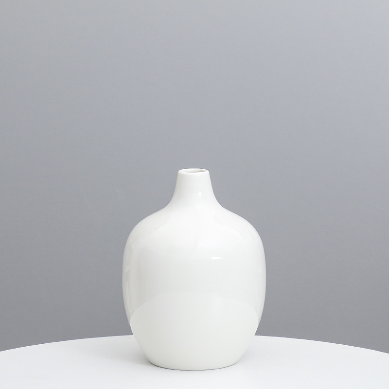 Esmalte de cerámica florero hogar hotel decoración suave decoración del hogar flor creativa Ware Nordic simple decoración moderna al por mayor