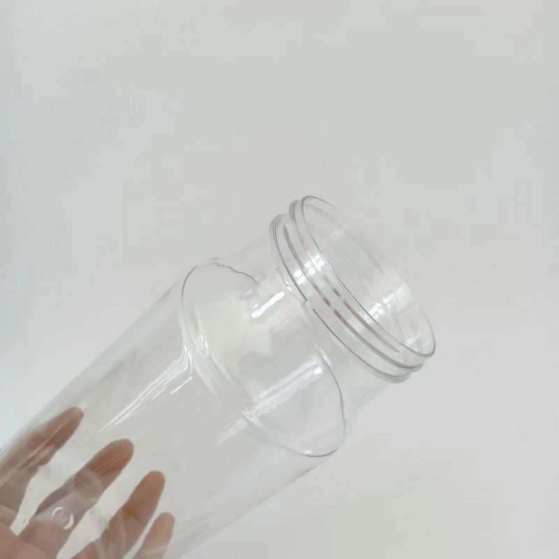 大きい帽子の高い口の透明な包装の缶75口径のナットの花の茶の密封の缶petのプラスチックの貯蔵の缶|undefined