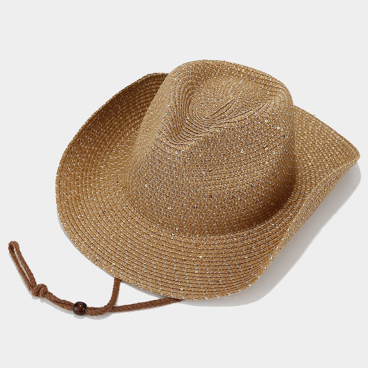Summer Season Women's Elegant Classic Style Solid Color Curved Eaves Straw Hat