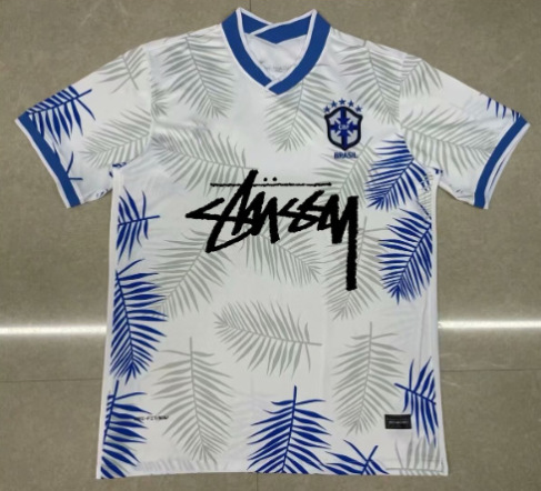 Stussy x Nike x Brazil Home Palm Tree Print Jersey White