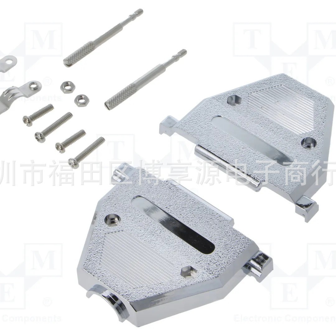 DB37 shell electroplated chrome silver plastic shell with long screw…
