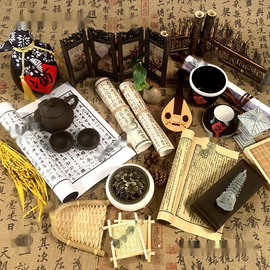 古风摄影道具创意摆件汉服拍摄道具书儿童婴儿拍照小物件氛围感