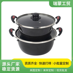 新しい鋳鉄スープポット家庭用キッチン無煙ノンスティックフライパンユニバーサルフライパン卸売