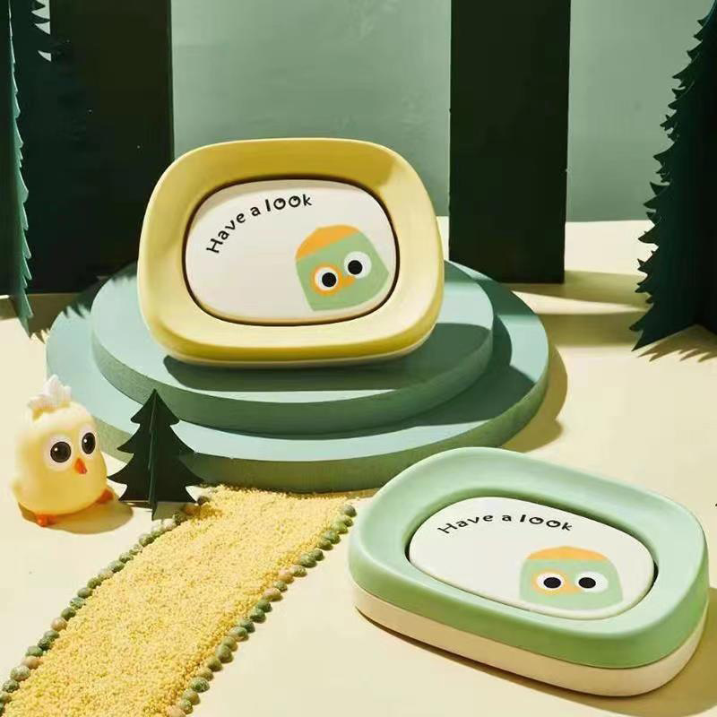 兒童肥皂盒創意個性帶蓋可愛香皂盒衛生間瀝水收納盒家用卡通皂托