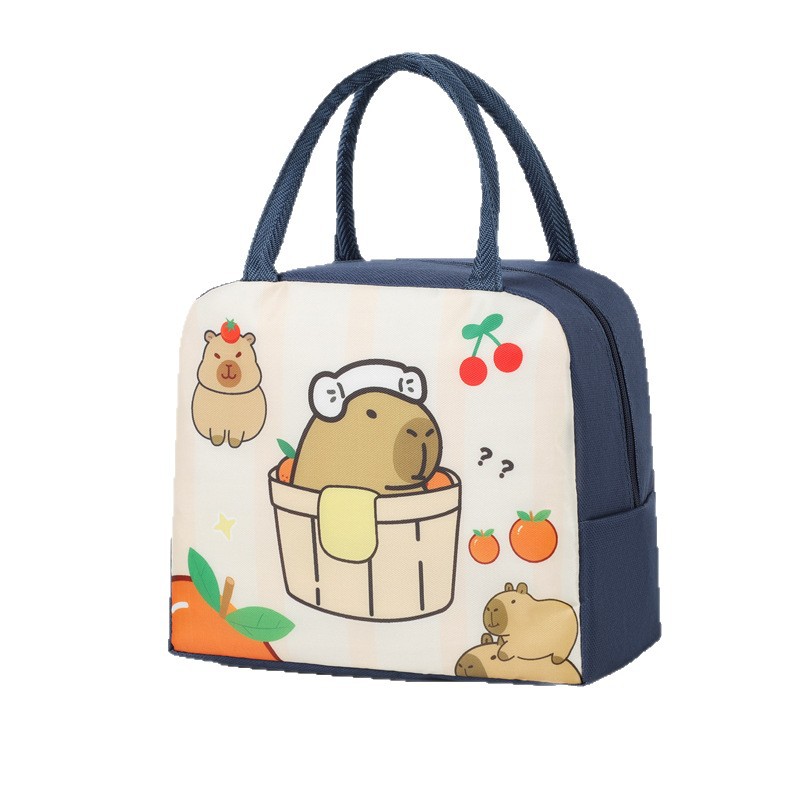 Bolsa de almuerzo portátil estilo caricatura, bolsa térmica para el trabajo y la escuela, bolsa para lonchera, bolsa para conservar alimentos frescos, portátil.