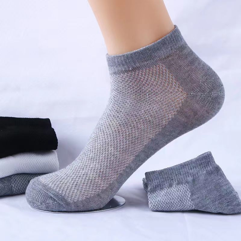 Summer mesh socks breathable sweat-absorbent disposable cotton socks Zhuji socks men's boat socks ladies stall socks wholesale