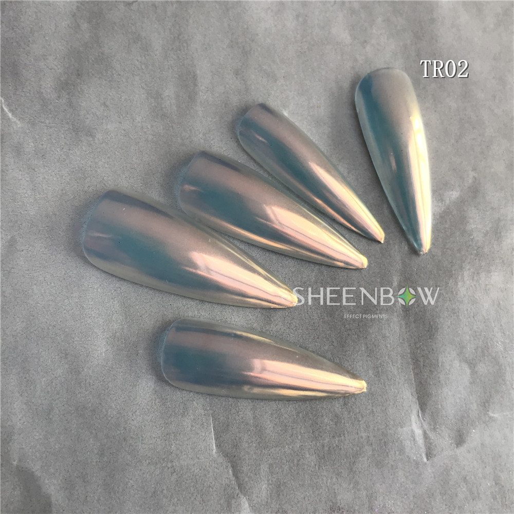 鑫铂日韩莫兰迪跨境电商霓虹粉高纯度魔镜美甲粉橙红变色美甲粉