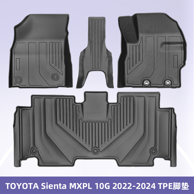 Es adecuado para TOYOTA Sienta MXPL10G 2022 - 2024 timón derecho 3D todo el tiempo TPE almohadilla de pie