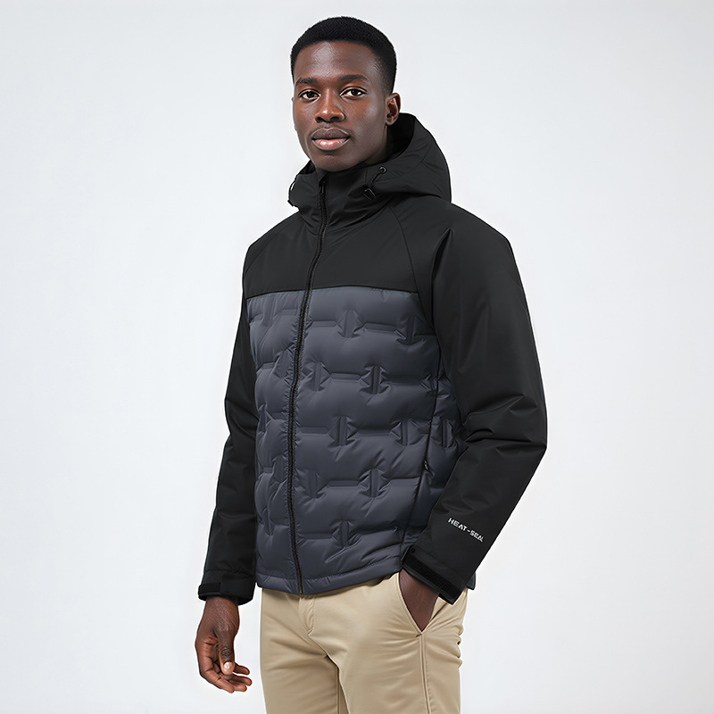 Chaqueta de pluma de marca transfronteriza ropa de hombre invierno nueva chaqueta con capuzas cálidas chaqueta de algodón a prueba de viento ropa deportiva al aire libre