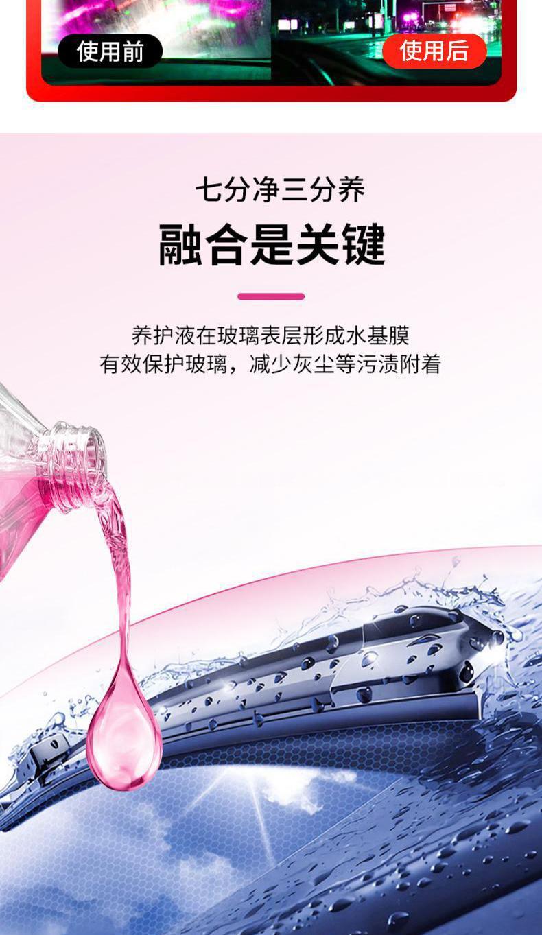 【4 Large Containers】Genuine Oil Film Remover Car Glass Cleaner for Summer Stain Removal and Maintenance, Winter Anti-Freeze, Suitable for All Seasons