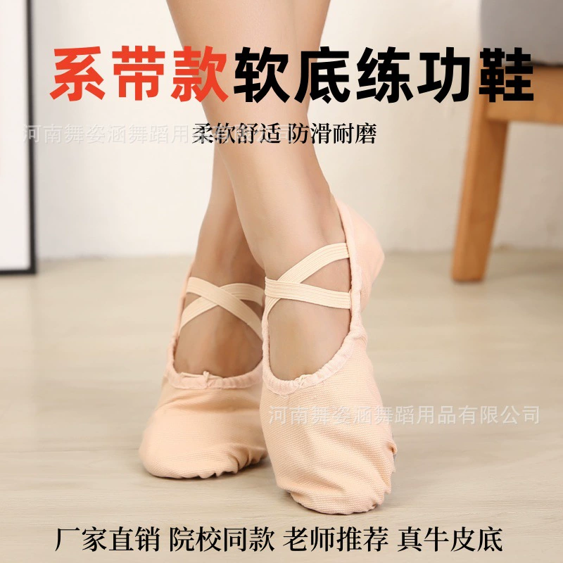 Танцевальная обувь Детская обувь на двух подошвах для взрослых Обувь с кошачьими когтями Балетная обувь оптом Танцевальная обувь Женская обувь на мягкой подошве Без шнуровки