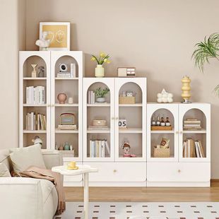 Modern Simple Combination Bookcase Study Dust-Proof Simple Floor-Standing Bookcase Display Cabinet Home Storage Storage Cabinet